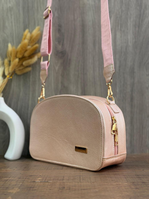 Bolso Zulay Encajado en Cuero | Bolso Casual con Riata Gruesa