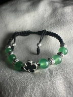 Pulsera de Trébol con Esmeraldas Naturales y Plata 925 | Diseño Artesanal Ajustable