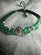 Pulsera de San Benito con Esmeraldas Naturales y Plata 925 | Protección y Diseño Artesanal Ajustable