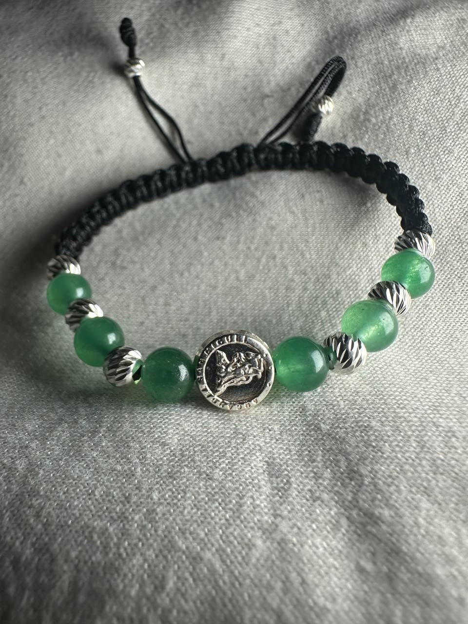 Pulsera de San Miguel Arcángel con Esmeraldas Naturales y Plata 925 | Protección y Diseño Artesanal Ajustable
