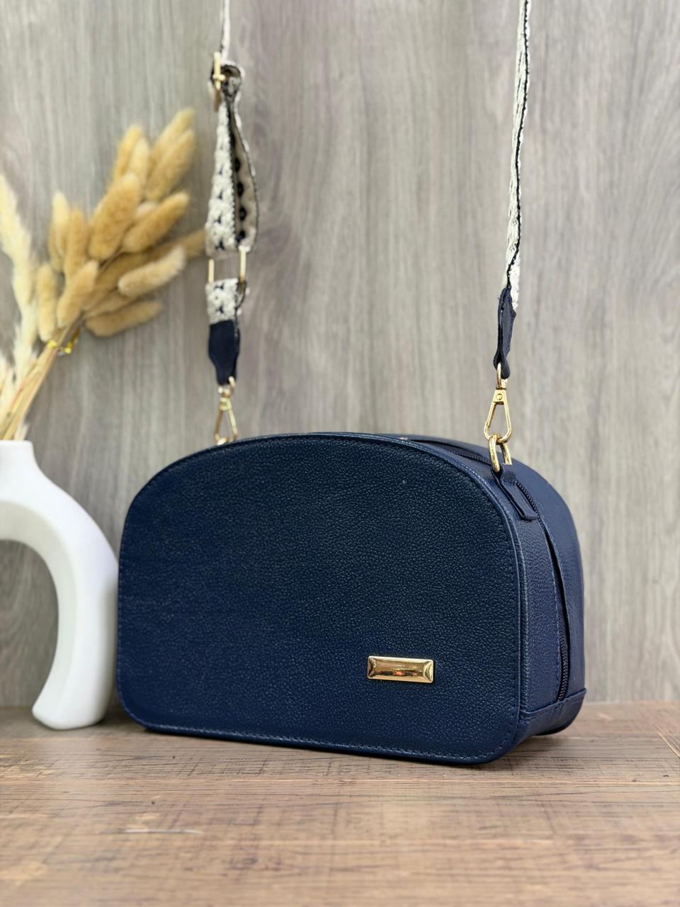Bolso Zulay Encajado en Cuero | Bolso Casual con Riata Gruesa