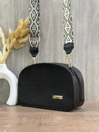 Bolso Zulay Encajado en Cuero | Bolso Casual con Riata Gruesa