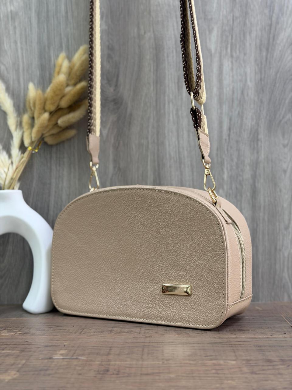 Bolso Zulay Encajado en Cuero | Bolso Casual con Riata Gruesa