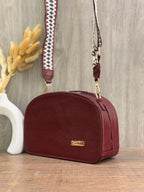 Bolso Zulay Encajado en Cuero | Bolso Casual con Riata Gruesa