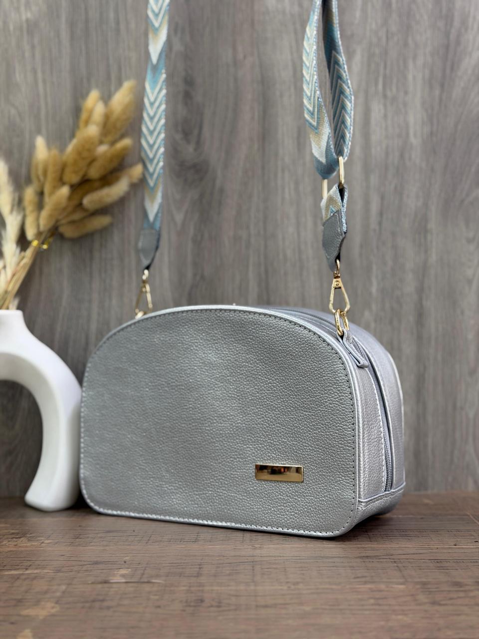 Bolso Zulay Encajado en Cuero | Bolso Casual con Riata Gruesa