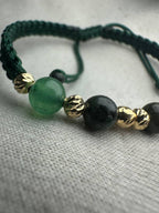 Pulsera Minimalista con Esmeraldas Naturales y oro 18k | Diseño Artesanal Ajustable