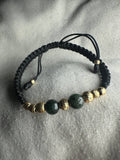 Pulsera Artesanal de oro 18k con Esmeraldas Naturales | Diseño Ajustable Multitamaño