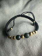 Pulsera Artesanal de oro 18k con Esmeraldas Naturales | Diseño Ajustable Multitamaño